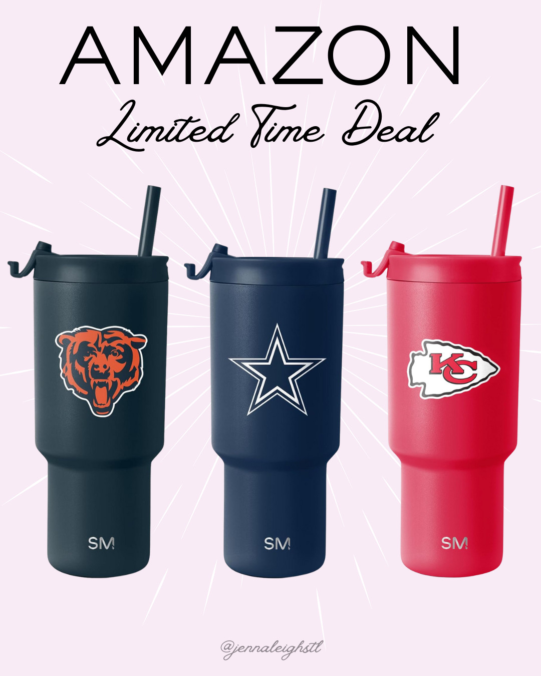 Simple Modern 30 oz tumbler with flip lid and straw lid is on a limited time Amazon deal. Most NFL teams available and it arrives before Christmas. 

 #LTKGiftGuide #LTKSaleAlert