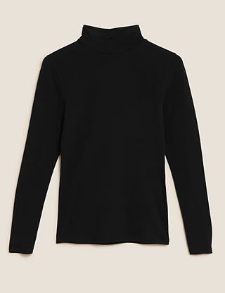 Cotton Rich Slim Fit Long Sleeve Top | Marks & Spencer (UK)