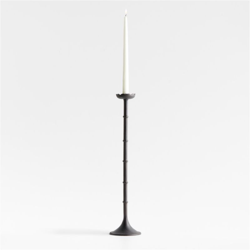 Chambers Scalloped Taper Candle Holder 20" by Jake Arnold + Reviews | Crate & Barrel | Crate & Barrel