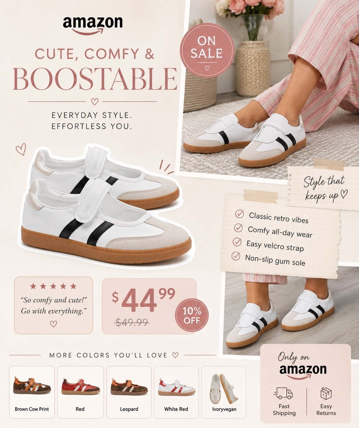 Cutest look for less shoes from Amazon 🤍

#LTKootd #LTKgrwm #LTKmomlife
