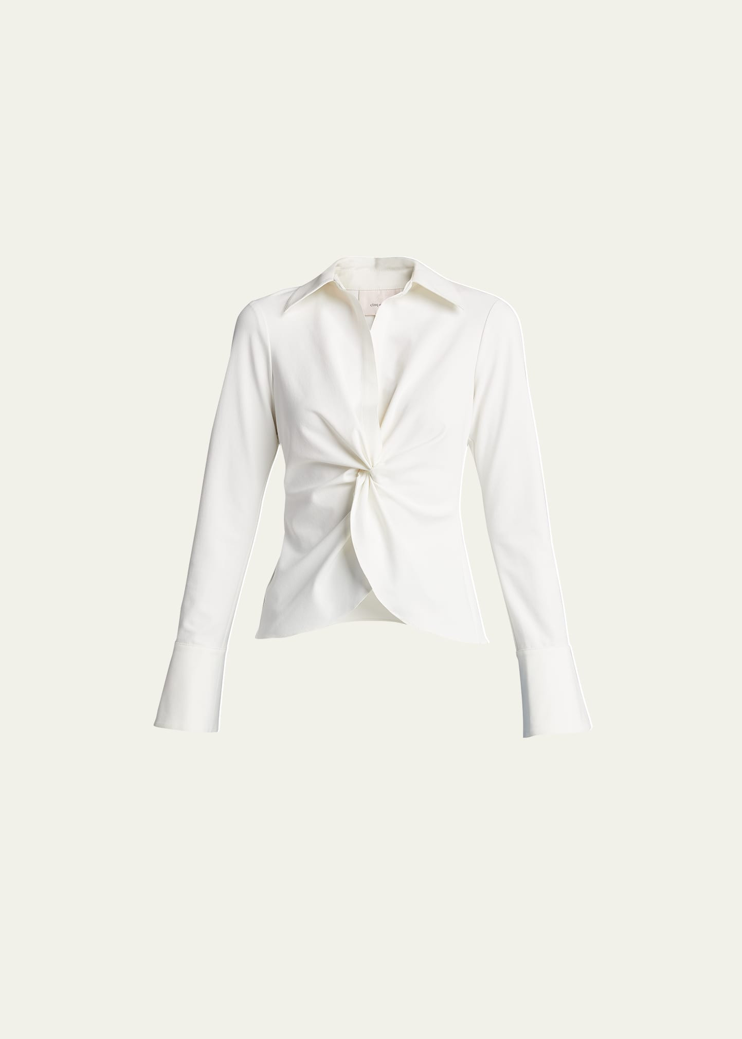 Cinq a Sept McKenna Long-Sleeve Collared Top | Bergdorf Goodman
