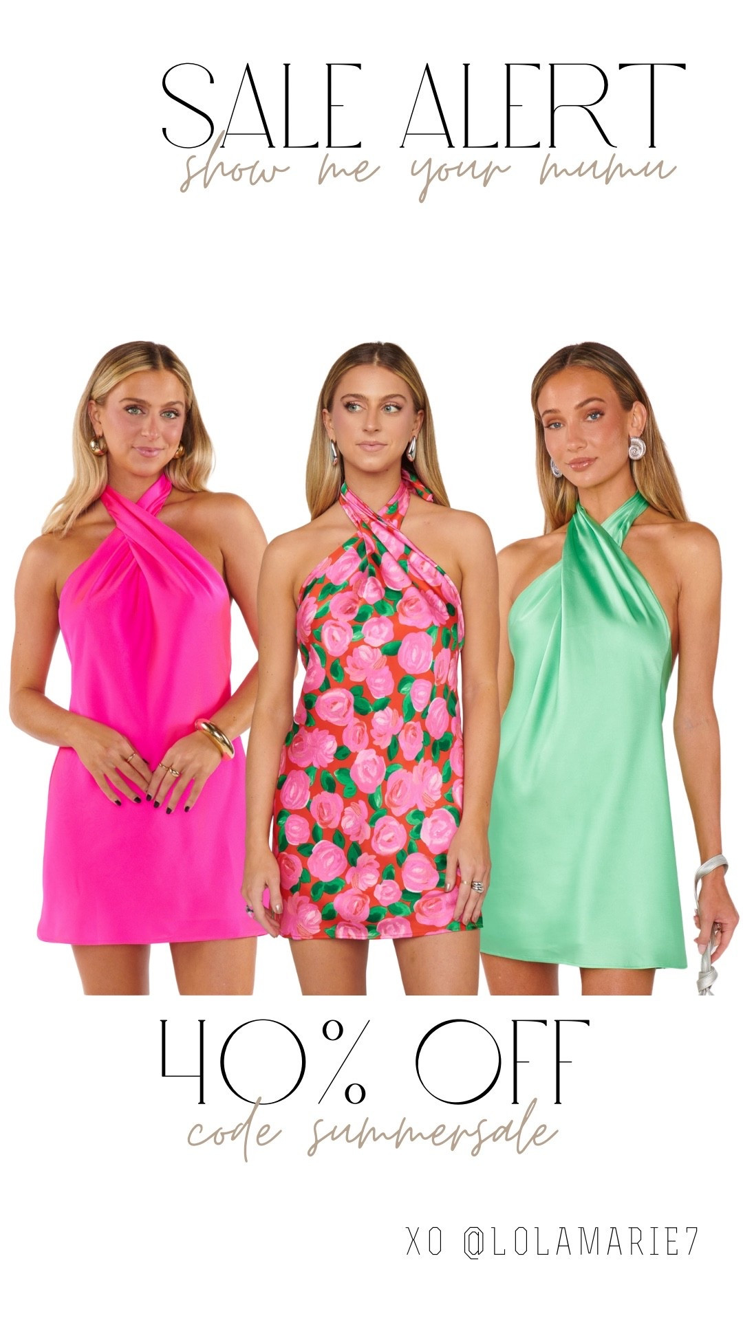 My favorite Show Me Your Mumu dress is 40% off in select colors!! 

Code: summersale 

#showmeyourmumu #summersale #lolasfaves

#LTKStyleTip #LTKSaleAlert #LTKWedding