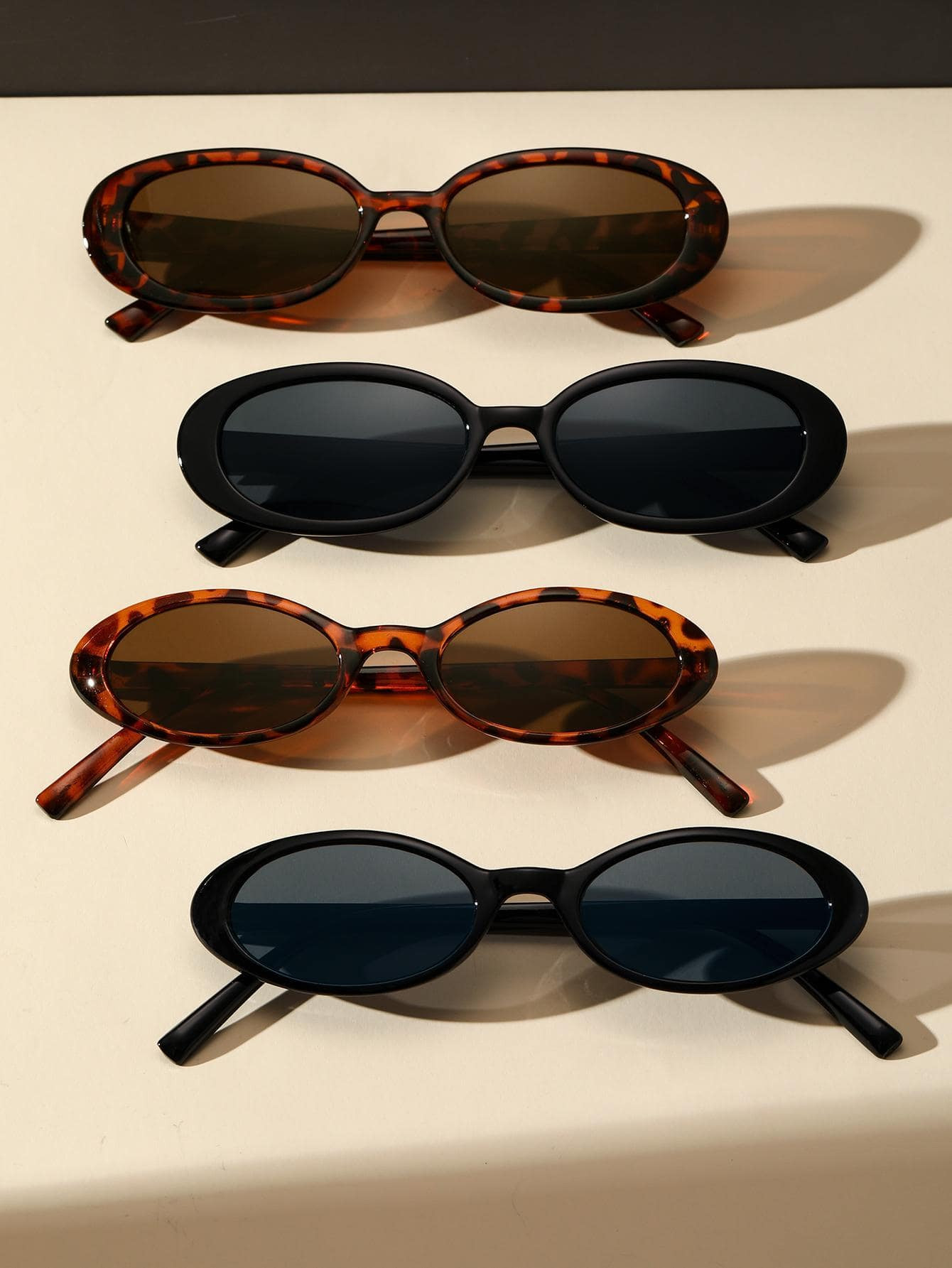 4pairs Women Tortoiseshell Oval Frame Casual Fashion Glasses For Daily Life | SHEIN