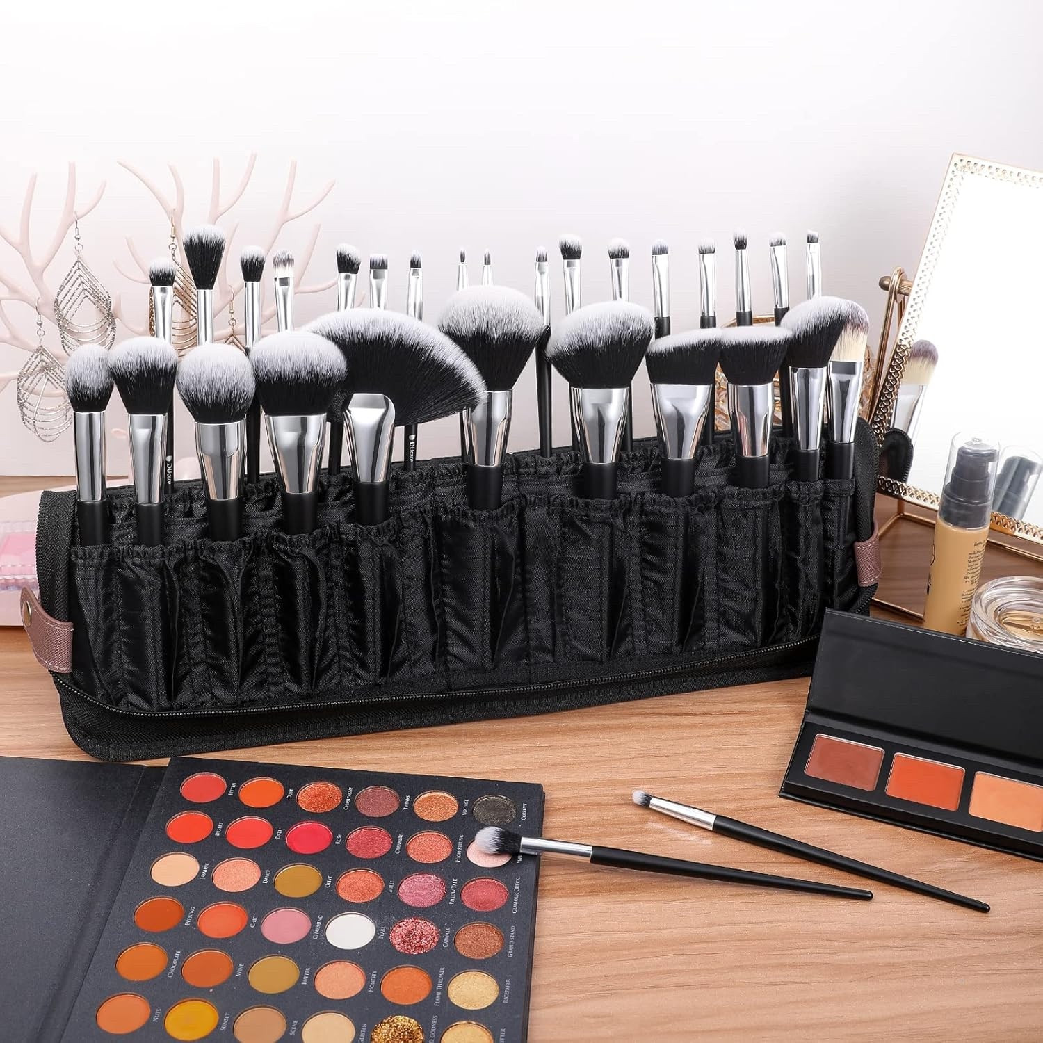 This foldable standing makeup brush case is a game changer for traveling! 

#LTKStyleTip #LTKFindsUnder50 #LTKGiftGuide