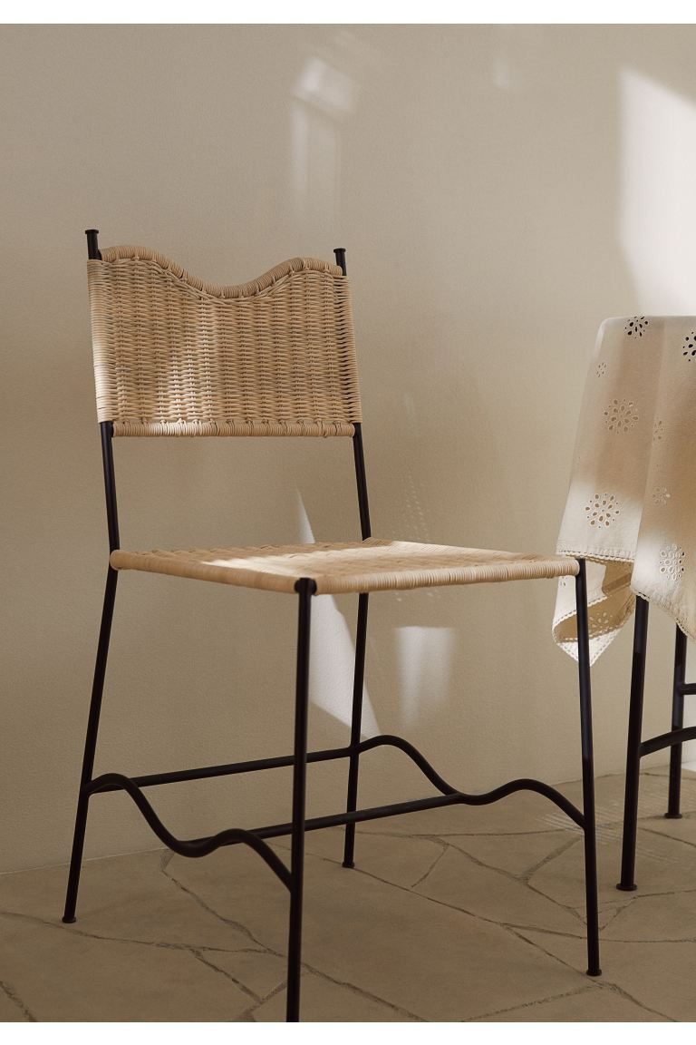 Metal and Rattan Dining Chair | H&M (US + CA)