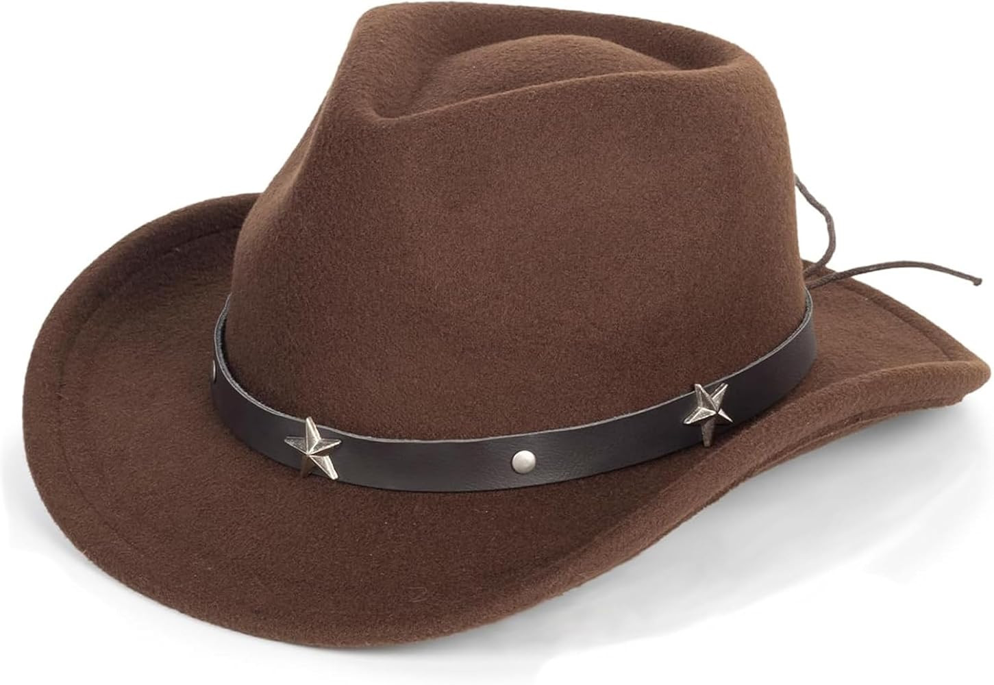 INOGIH Kids Western Cowboy Hat - Vintange BrownWide-Brim Felt Fedora Cowgirl Hat for 3-7 Years Bo... | Amazon (US)