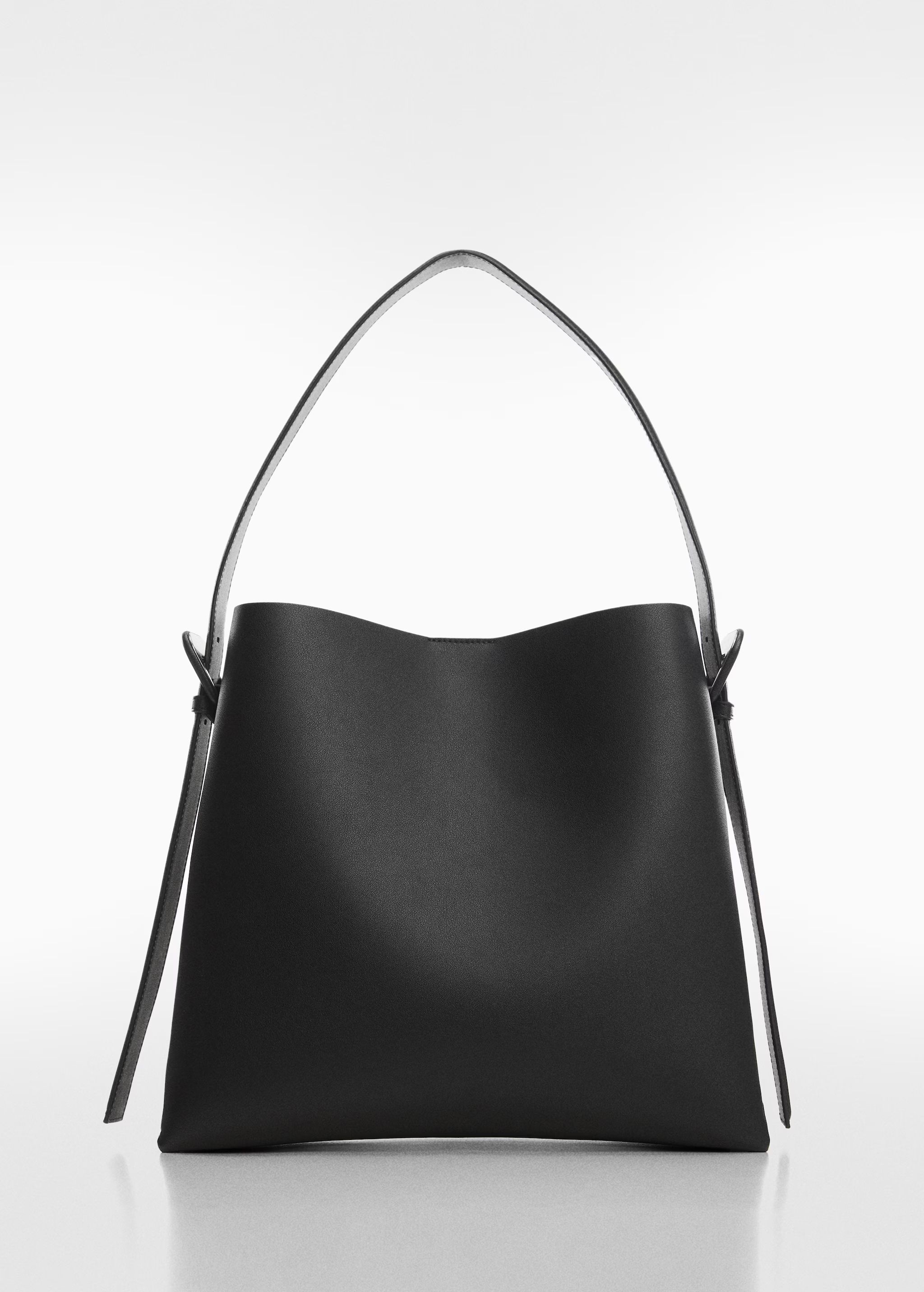 Shopper bag with buckle - Woman | MANGO USA | MANGO (US)