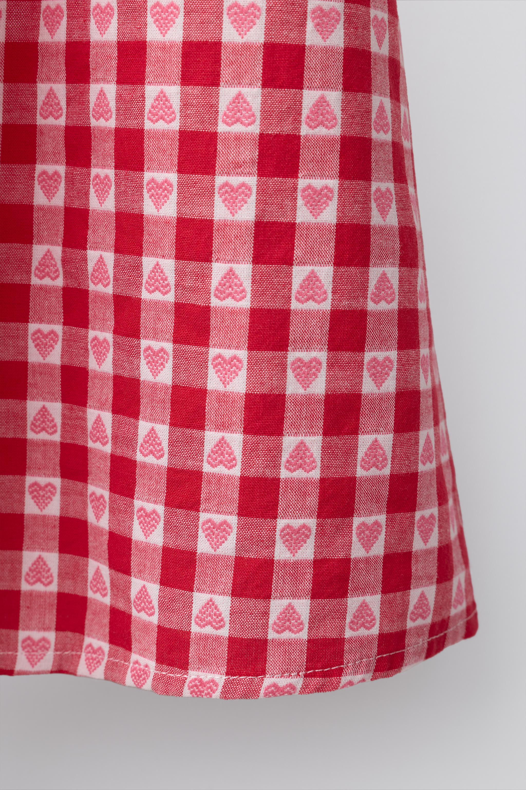 PLAID AND HEART PRINT DRESS | Zara US