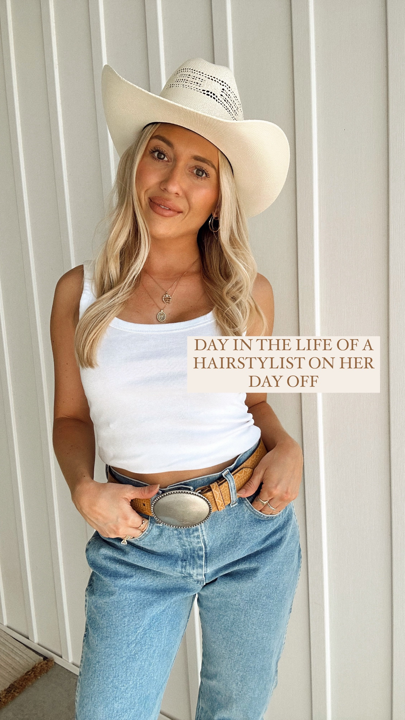 POV: A hairstylist off-duty 👋🏼 From laundry and dinner prep to dog walks and barn time 🐾🐴—days off are for recharging, not resting 🤣 —kept it comfy, casual, and totally wearable. Linking my whole look below!

little day in the life (mid afternoon!) didn’t film start filming till 12 yesterday! The rest of my  morning was spend cleaning, doing laundry, running errands, gym, etc. I love having a mid week day off to just re group and get things done! I’m always busy + on the go! 🧺🤠🫶🏻✨ 

#LTKStyle #LTKFashion #OOTD #ComfyCute #OffDutyStyle #CasualLooks #HairstylistOffDuty #WesternStyle #BarnOutfit #DogWalkFit #RealOutfits #LTKUnder100 #LTKEverydayStyle #WeekendStyle #DayInTheLife #HairstylistLife #LTKDayOff #LTKHair #LTKUnder50 #WesternStyle #BarnDays #ComfyStyle #DogMomLife #HorseGirlVibes #LTKReset #LTKEveryday




#LTKStyleTip #LTKSummerEdit #LTKWorkwear