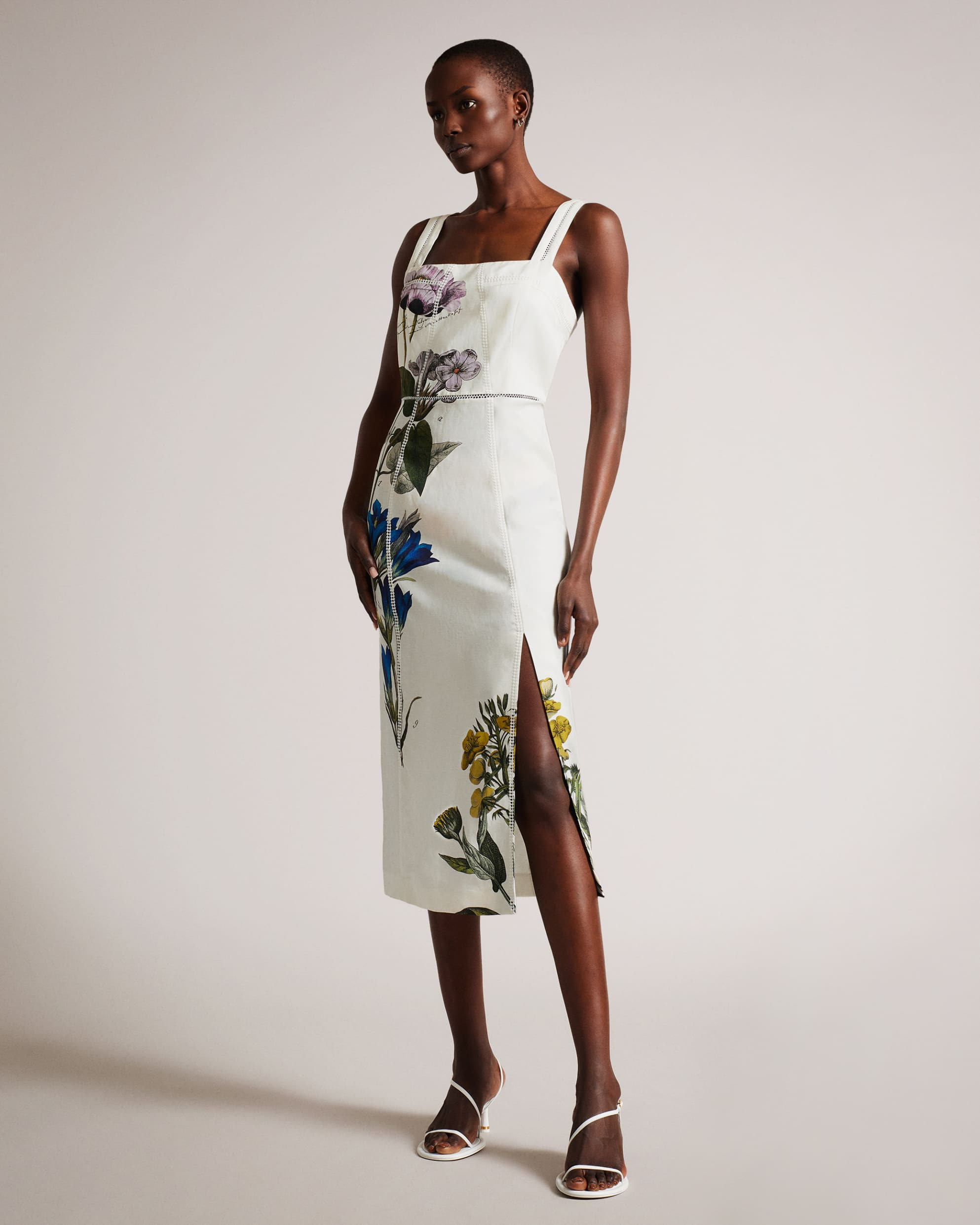 JasmmieBotanical Square Neck Pencil Dress | Ted Baker IE