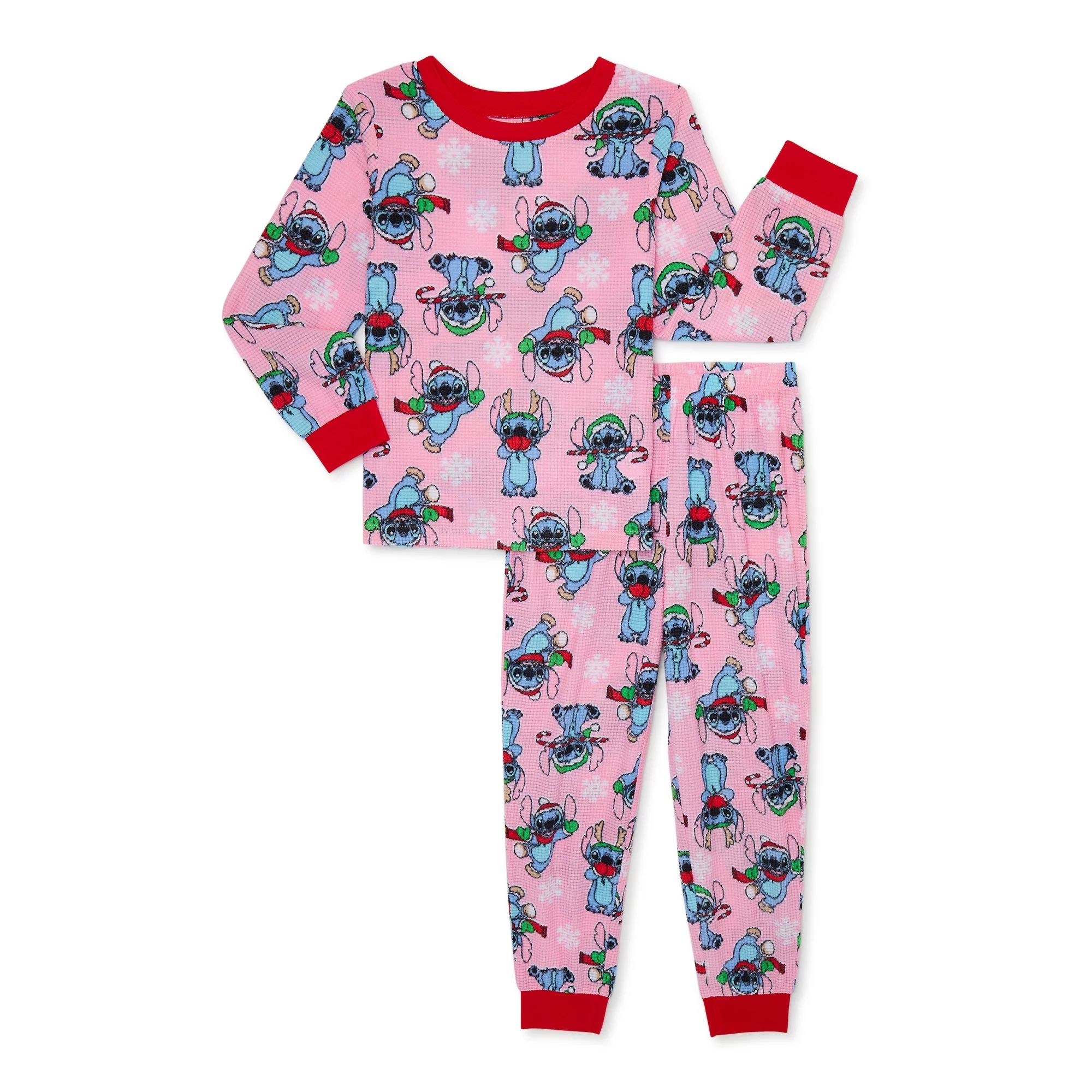 Disney Girls Holiday Sleep Pajamas Set, 2-Piece, Sizes 4-12 | Walmart (US)