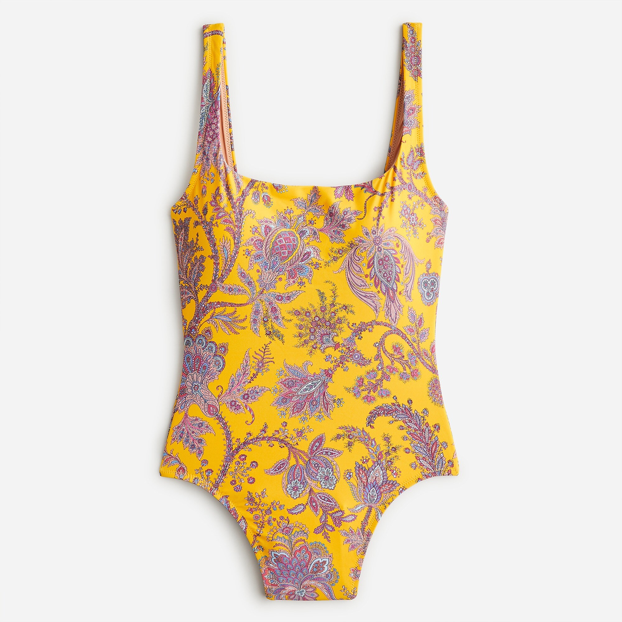 Squareneck one-piece in Ratti® golden paisley | J. Crew US
