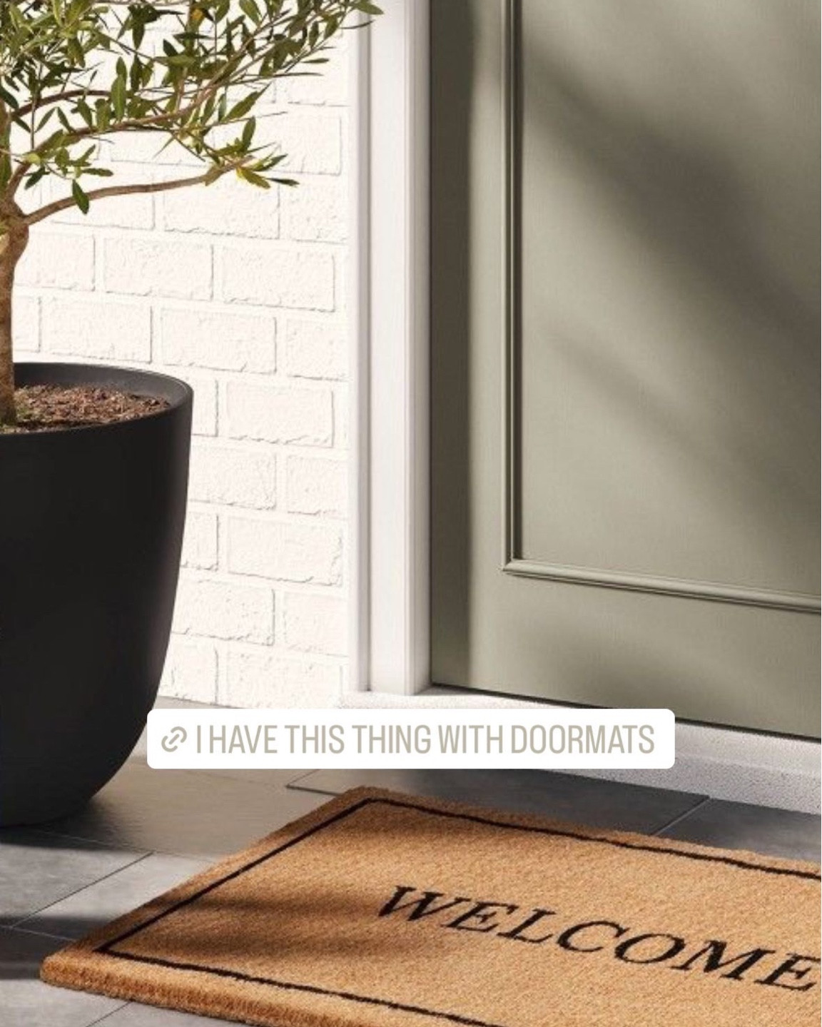 PLUS Haven Coco Coir Door Mat with Heavy Duty Backing, Home