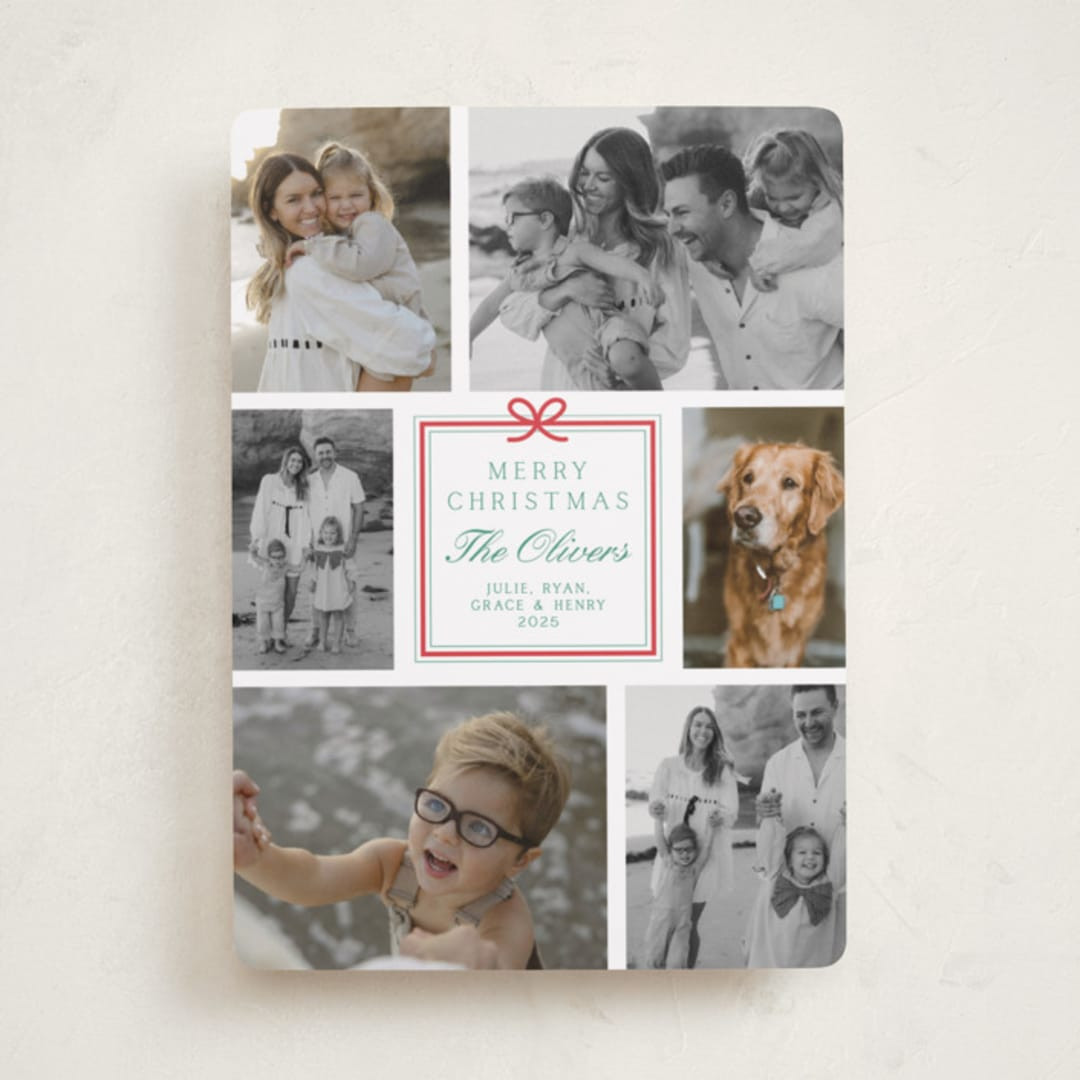 "The Best Gifts" - Customizable Holiday Photo Cards in Blue by Alston Foster. | Minted