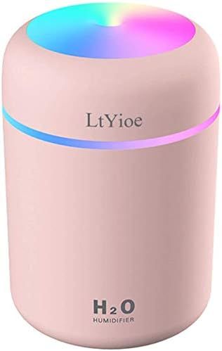 LtYioe Humidifier Portable Mini Humidifiers for Bedroom, Personal Desktop Air Humidifier with Col... | Amazon (UK)