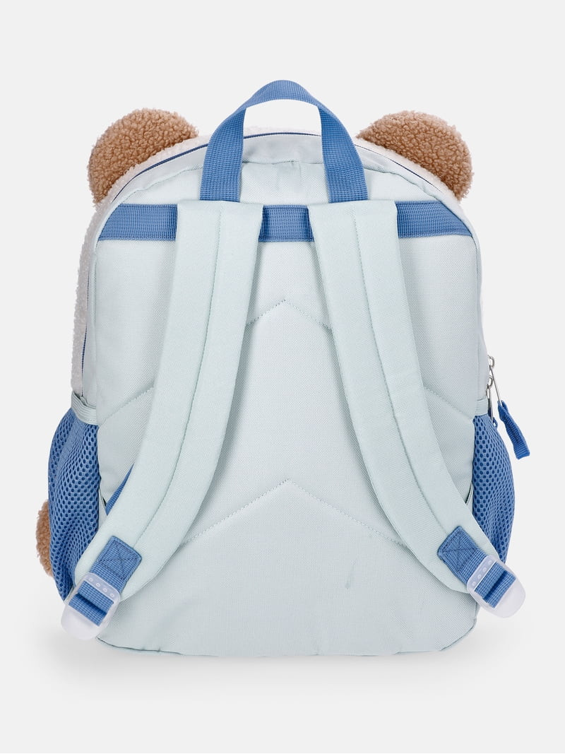 Wonder Nation Toddlers' 13.5" Cozy Teddy Bear Backpack, Minted Green | Walmart (US)