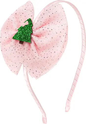 Christmas Tree Tulle Bow Headband | Nordstrom