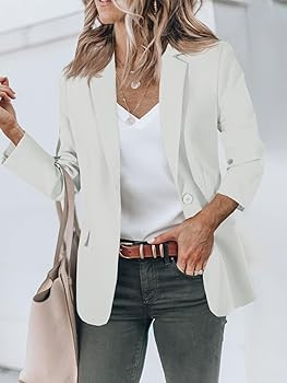 Cicy Bell Womens Casual Blazers Open Front Long Sleeve Work Office Suit Jackets Blazer | Amazon (US)
