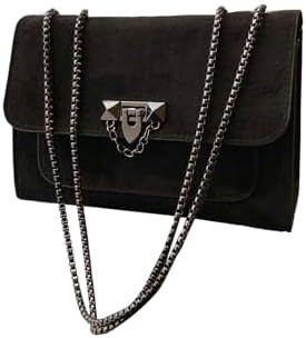 Women's Leopard Print Chain Shoulder Bag Metal Buckle Handbags Leather Clutch Purse | Amazon (US)