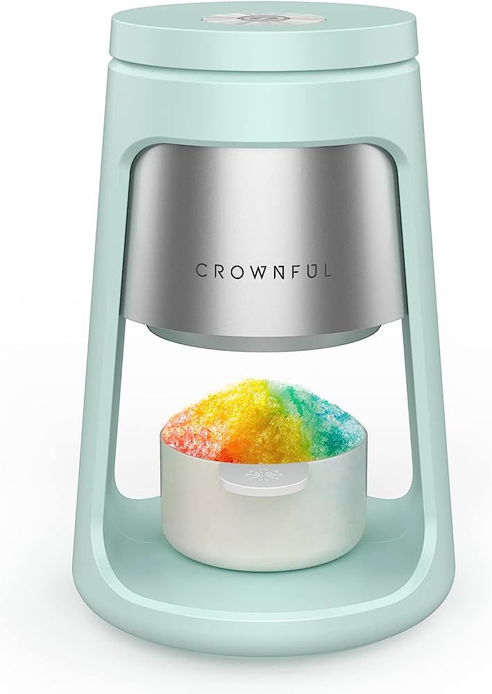 CROWNFUL Shaved Ice Machine Snow Cone Machine, 2 Ice Cups with Lids, Ice Shaver Machine for Snow ... | Amazon (US)