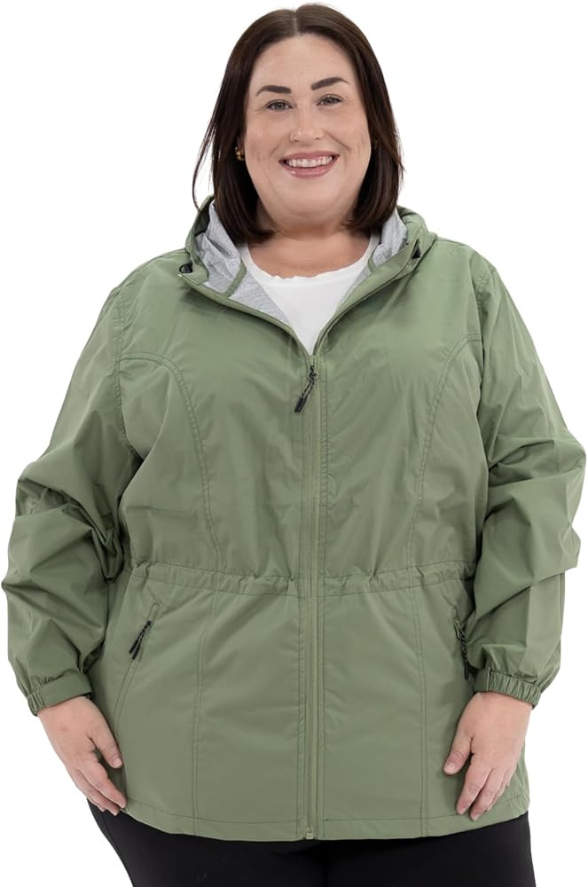 Snow Country Outerwear Women's Plus Size 1X-6X Rain Jacket Wind Coat Mystique | Amazon (US)