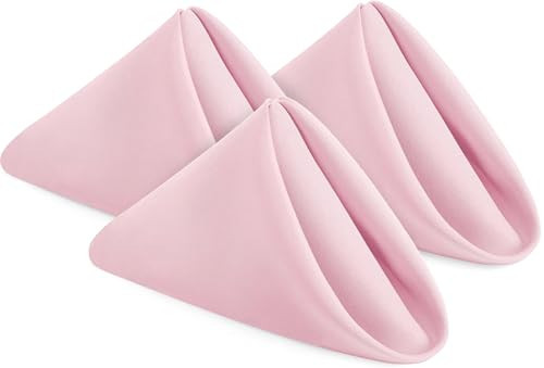 Utopia Home Pink Cloth Napkins (12 Pack, 17x17 Inches), Ideal Dinner Napkins for Party, Wedding and Lunch/Dinner | Amazon (US)