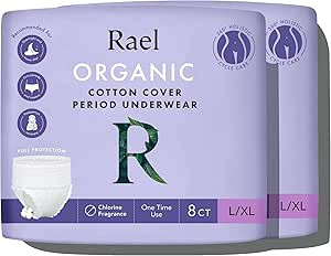 Rael Disposable Underwear for Women, Organic Cotton Cover - Incontinence Pads, Postpartum Essenti... | Amazon (US)