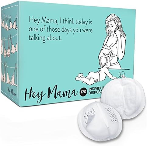 Hey Mama Disposable Nursing Pads - (120) Super Absorbent, Ultra Comfortable & Individually Wrappe... | Amazon (US)