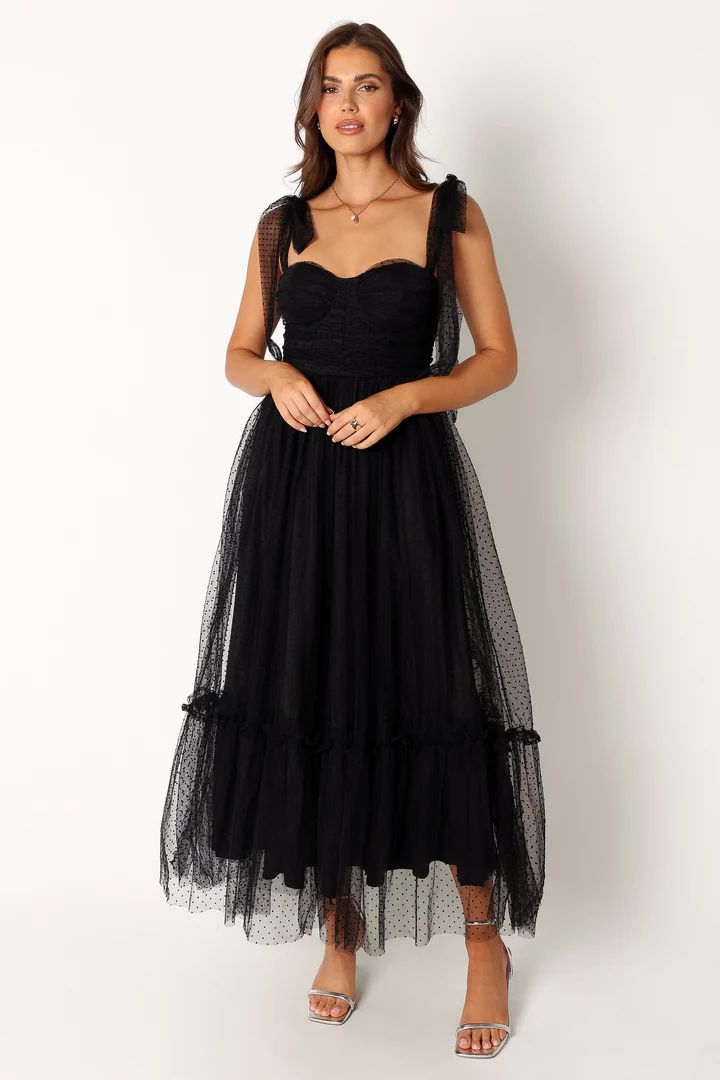 Floret Midi Dress - Black | Petal & Pup (US)