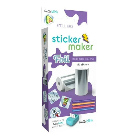 Hello Blink Sticker Maker Refill Pack with 80 Foil Stickers for Children Ages 8+ | Walmart (US)