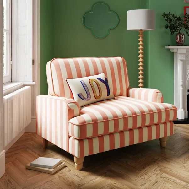 Beatrice Woven Stripe Snuggle Chair | Dunelm (migrated)