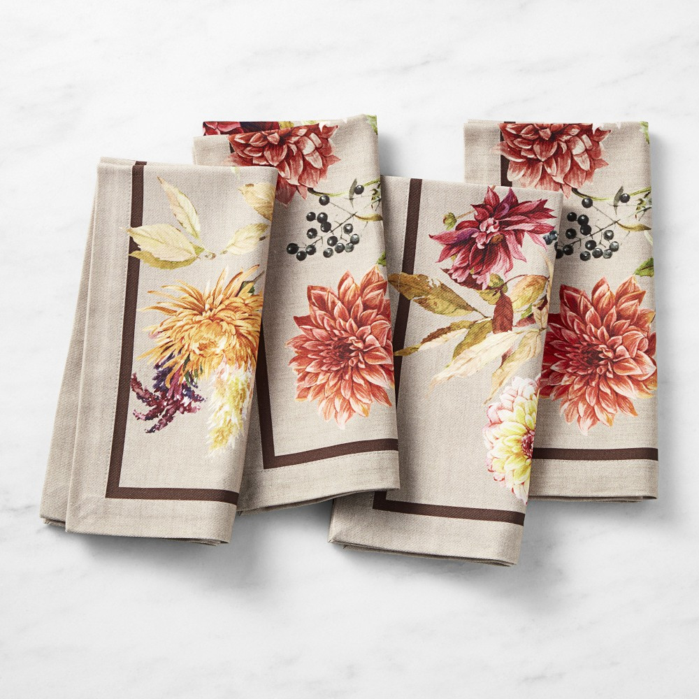 Harvest Bloom Napkins, Set of 4 | Williams-Sonoma CA