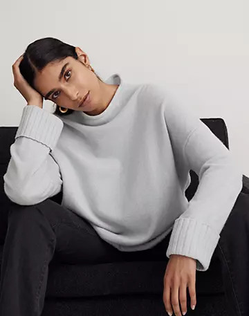 (Re)sourced Cashmere Mockneck Pullover Sweater | Madewell