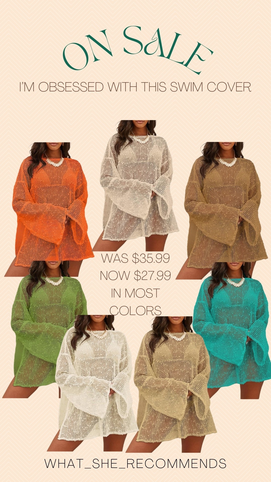 This swim coverup is so elegant and unique - & so may great color options! These are just my Autumn picks 🍂 Shop 👇 

#LTKSaleAlert #LTKTravel #LTKSwim