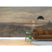 Vintage Landscape Wall Art Removable Self-Adhesive Large River Sunset Wallpaper Mural Rural Painting Decor | Etsy (US)