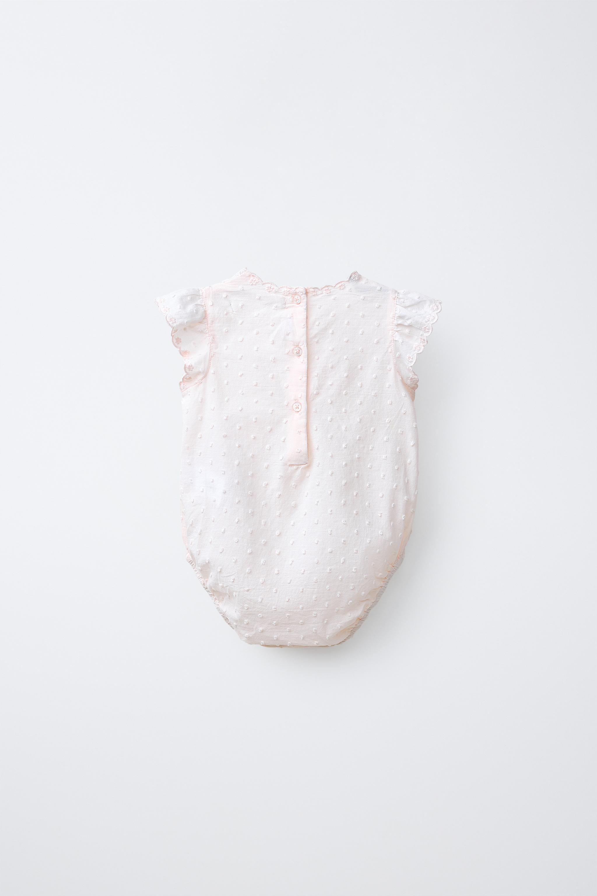 EMBROIDERED SWISS DOT ROMPER | Zara Canada