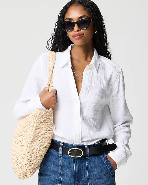 Double-gauze button-up shirt | J.Crew Factory