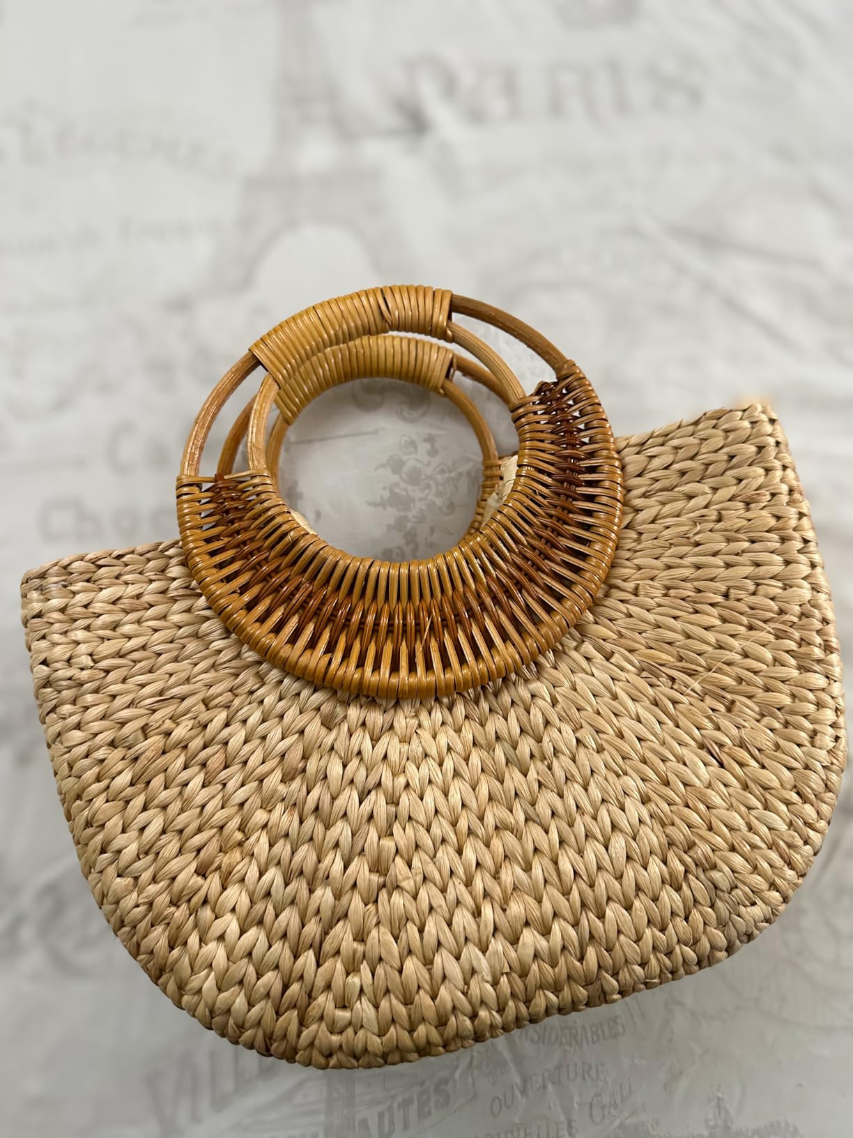 Women Tote Bag Straw Hobo Handbag Fashion Woven Top Handle Bag Shoulder Bag Beach Purse Moon Bag ... | Amazon (US)