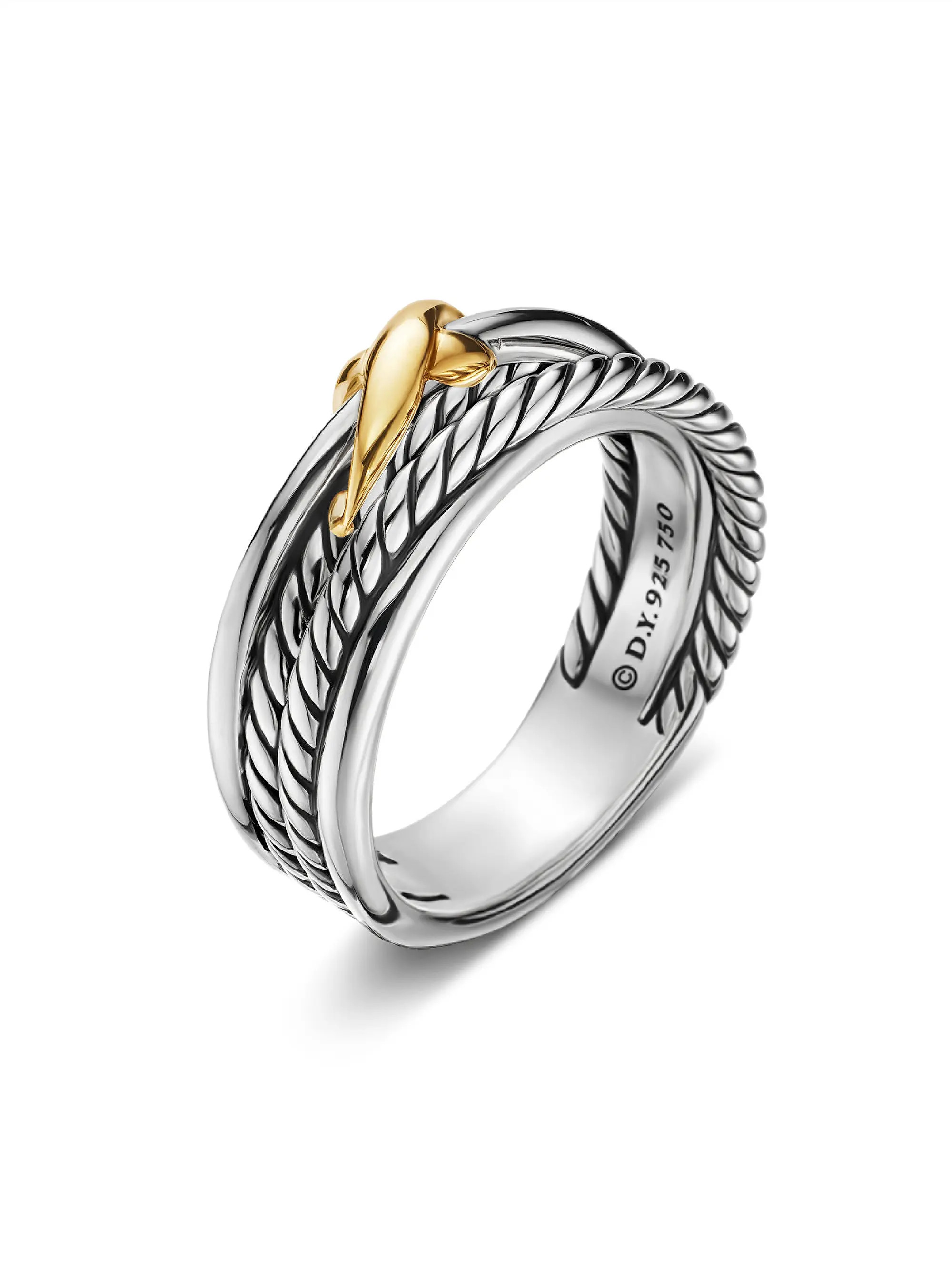 X Crossover Band Ring in Sterling Silver | Saks Fifth Avenue