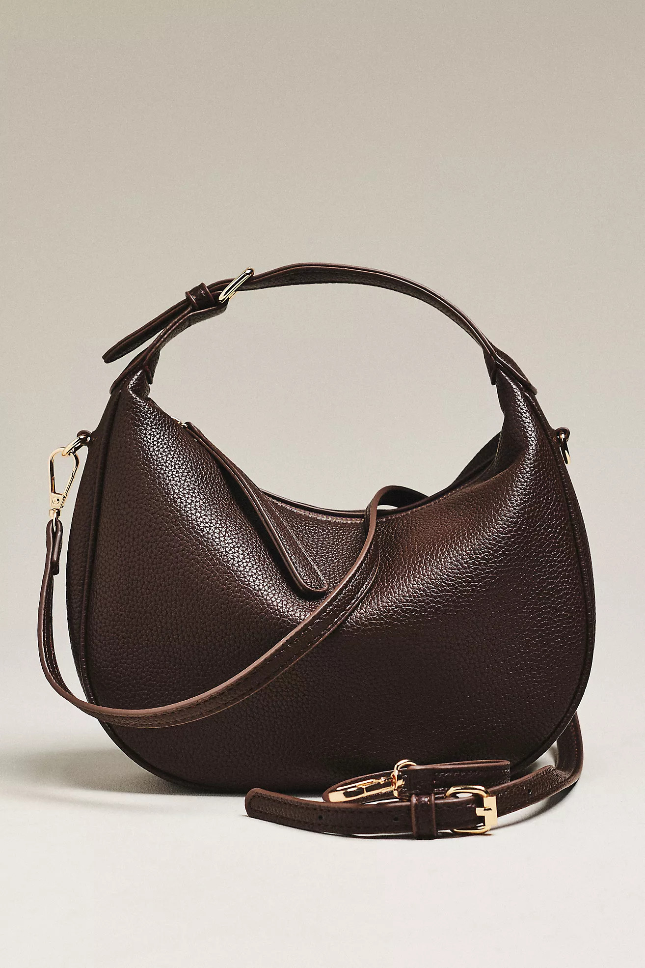 Faux Leather Buckle Shoulder Bag | Anthropologie (US)