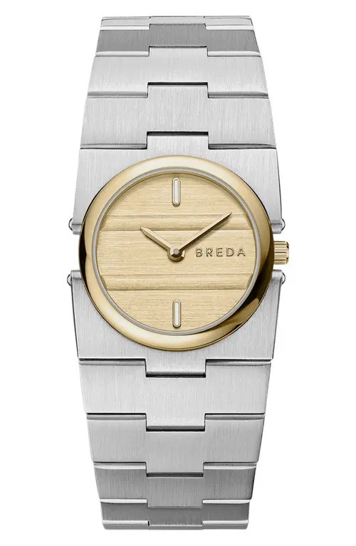 BREDA Sync Bracelet Watch, 25mm in 18K Gold-Plated at Nordstrom | Nordstrom