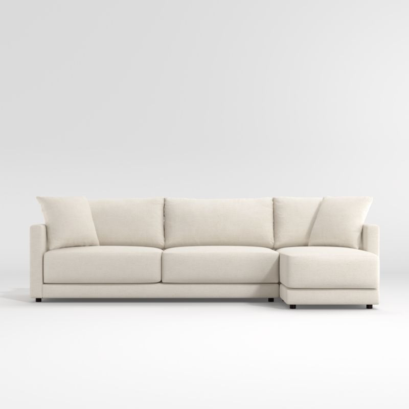 Gather 2-Piece Right Arm Chaise Sectional | Crate and Barrel | Crate & Barrel