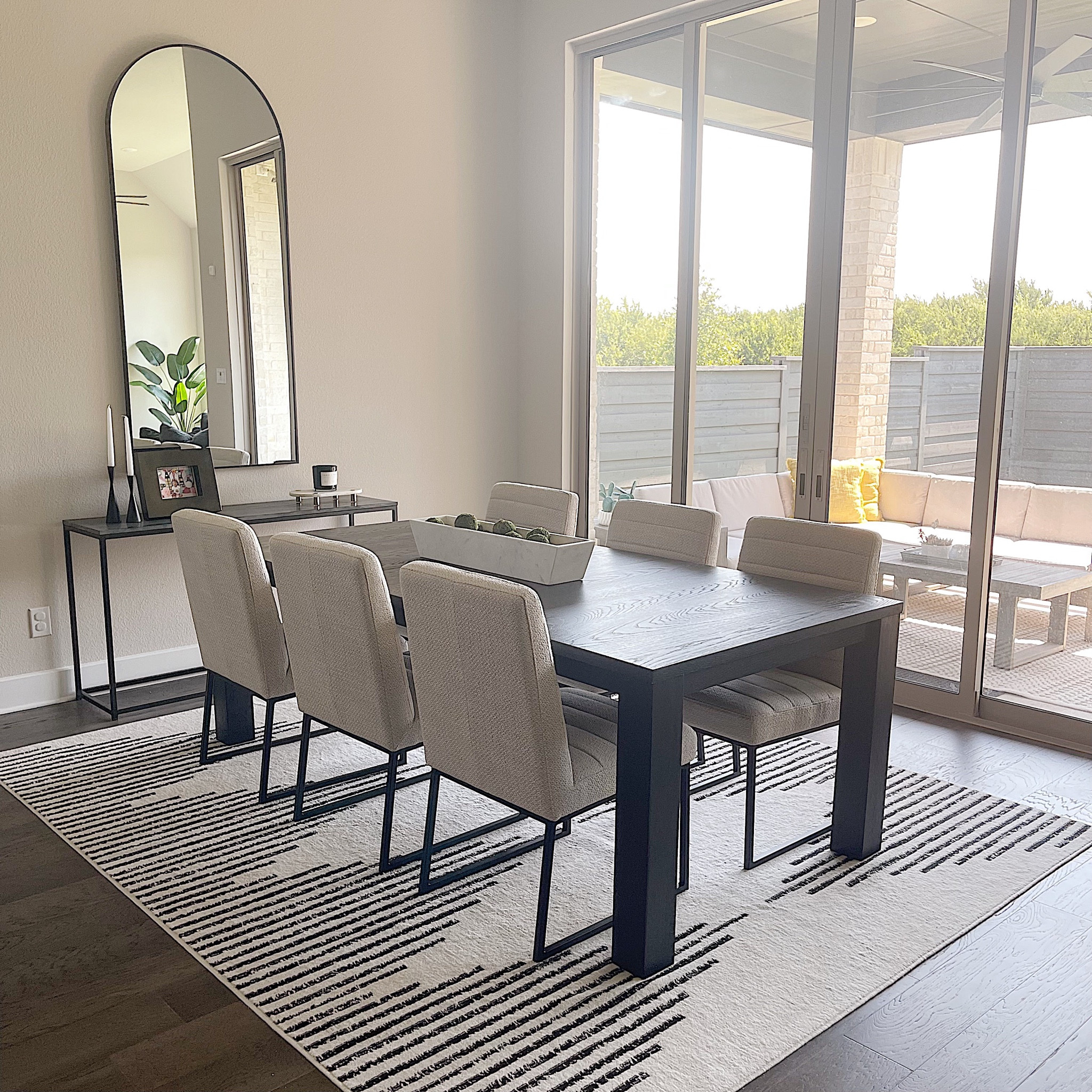 Modern Dining Room Decor 
My wall mirror is currently 30% off!

#LTKFind #LTKhome #LTKsalealert