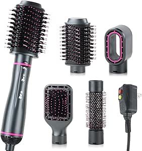 Hair Dryer Brush, 4 in 1 Detachable Blow Dryer & Volumizer Styler Hot Air Brush Hair Dryer Brush ... | Amazon (US)