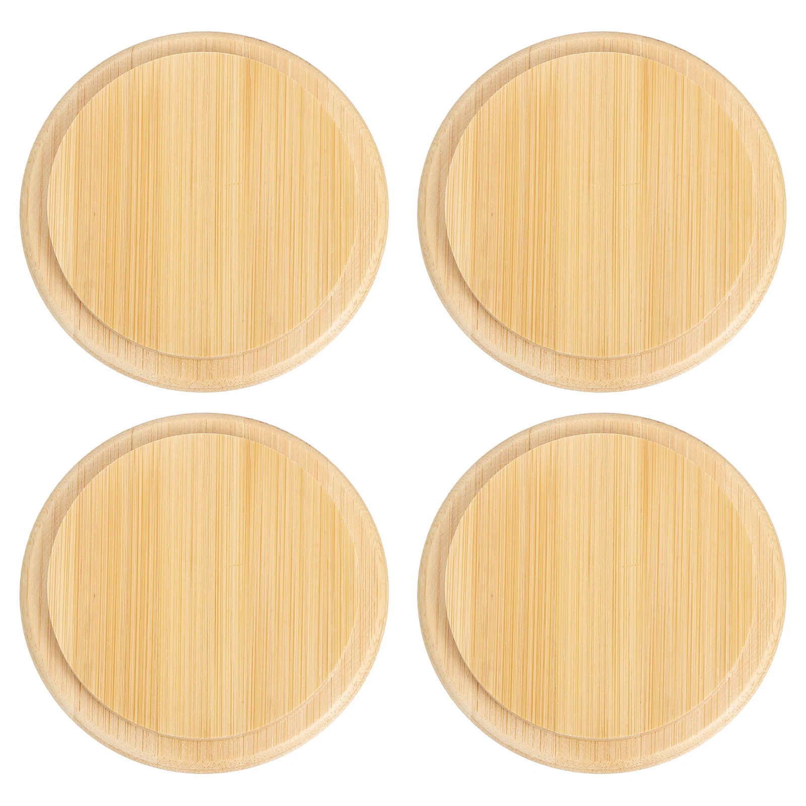Unique Bargains 4pcs Bamboo Cup Lid 3.35inch Cup Cover Coffee Mug Cover Tea Glass Drink Cup Lid Reusable Wooden Round Cup Lid for Keeping Warm | Lowe's