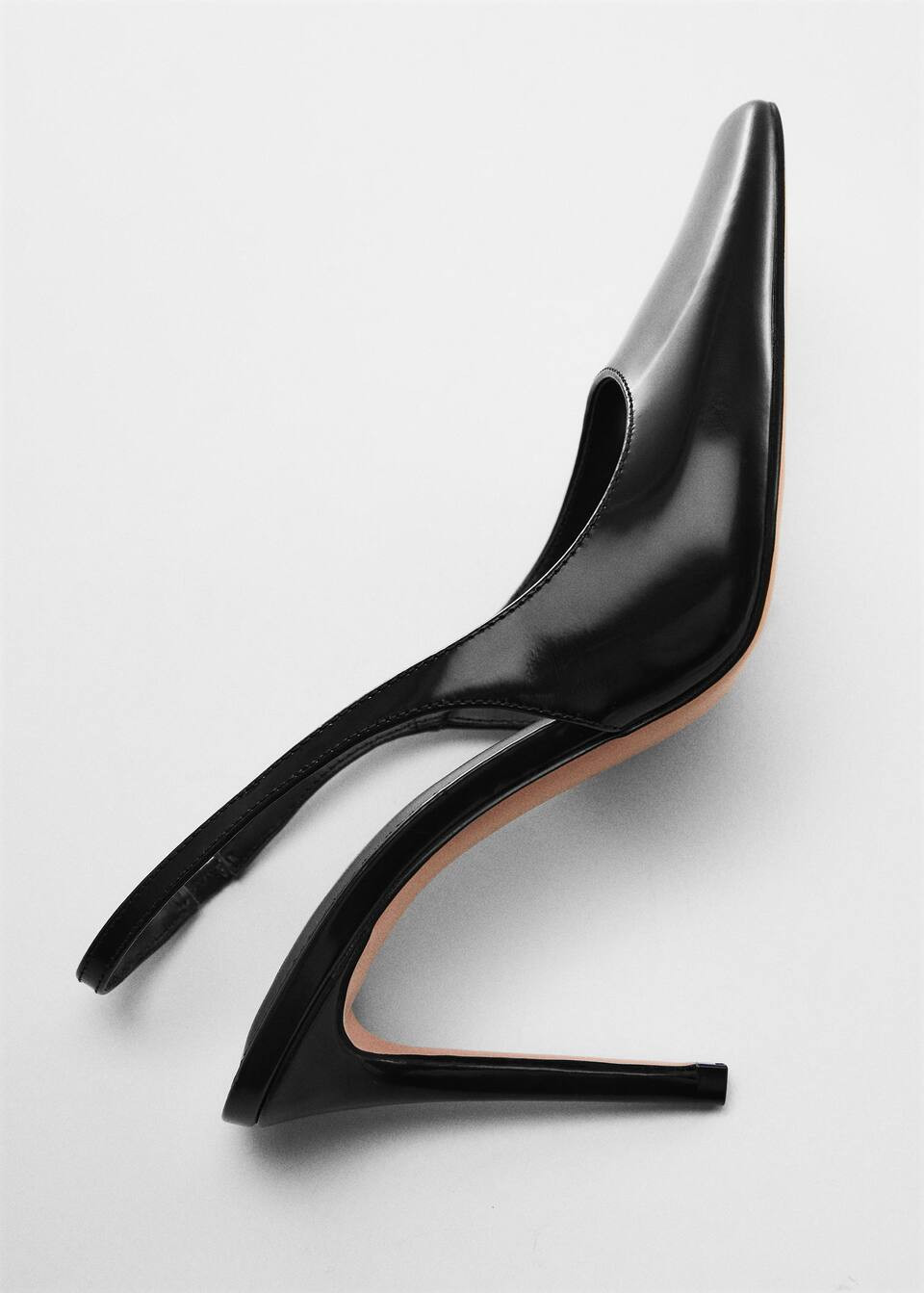 Sling back leather shoes -  Women | Mango USA | MANGO (US)