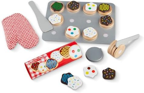 Melissa & Doug Slice and Bake Cookies Wooden Play Food Set with Toppings Pretend Cookies and Baki... | Amazon (US)