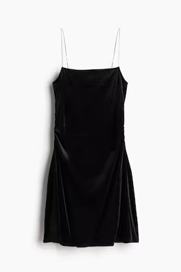 Pleated bubble-hem dress - Black - Ladies | H&M GB | H&M (UK, MY, IN, SG, PH, TW, HK)