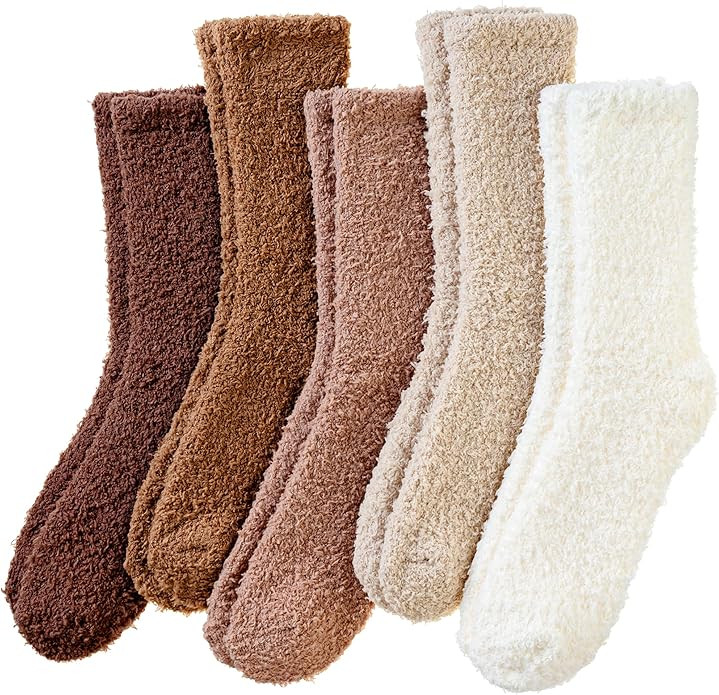 Eyean Womens Fuzzy Fluffy Slipper Socks Warm Winter Soft Thermal Plush Casual Sleep Cozy Home Soc... | Amazon (US)