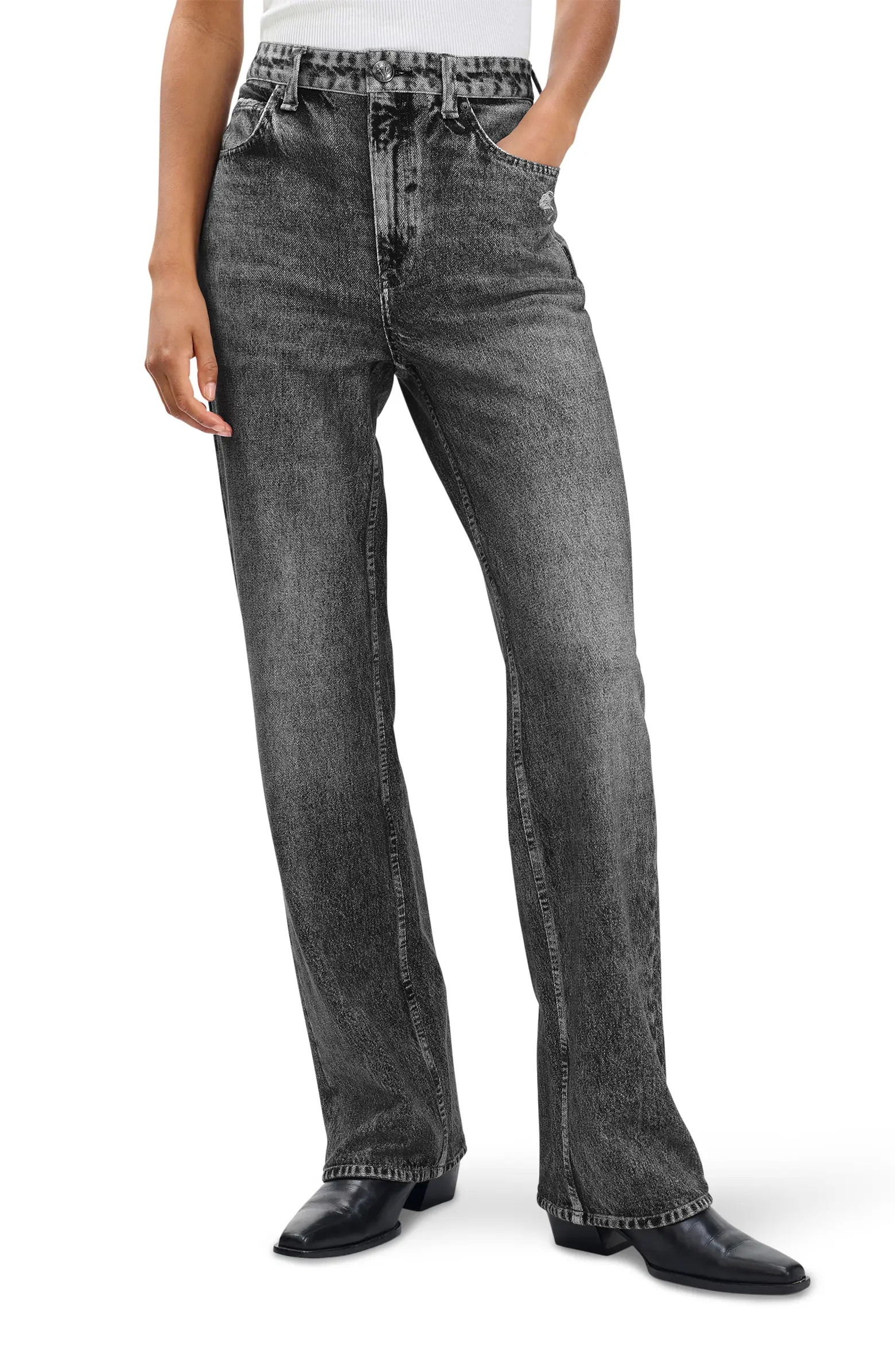 rag & bone/JEAN Miramar Terry Shea High Waist Straight Leg Jeans | Nordstrom | Nordstrom